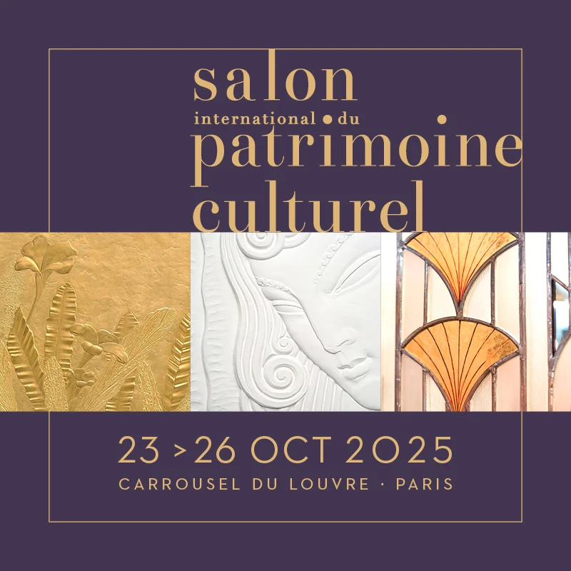 Affiche du Salon international du patrimoine culturel, du 23 au 26 octobre 2025
